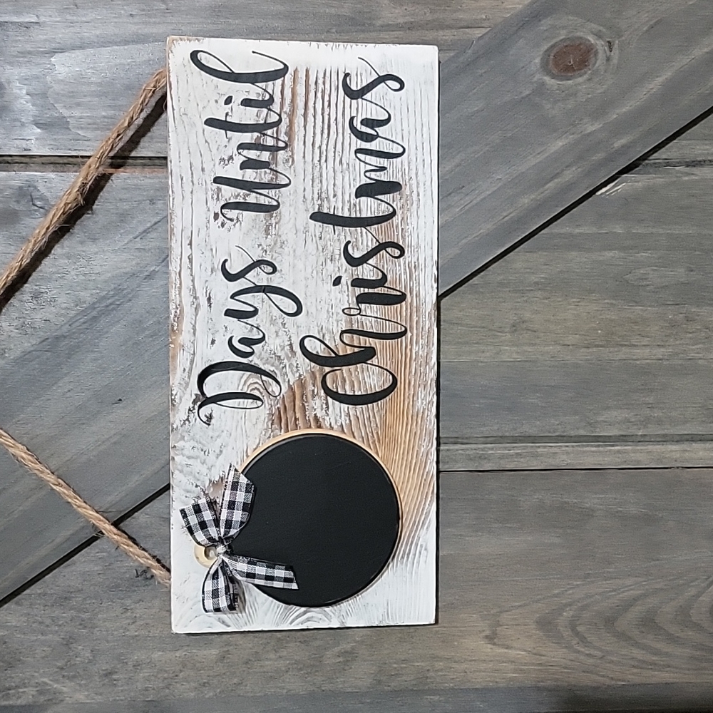Handmade "Days Until Christmas" Sign Chalkboard